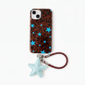 Iphone 15 - 14 - 13 Uyumlu SHİNE MAVİ YILDIZ Charm Tasarımlı Esnek Silikon Kılıf