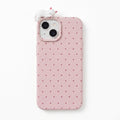 iPhone 17 Pro Uyumlu Premium Kılıf Kedi Figürlü Pembe Noktalı 3D Tasarım, Şık, Kamera Korumalı, Darbe Emici