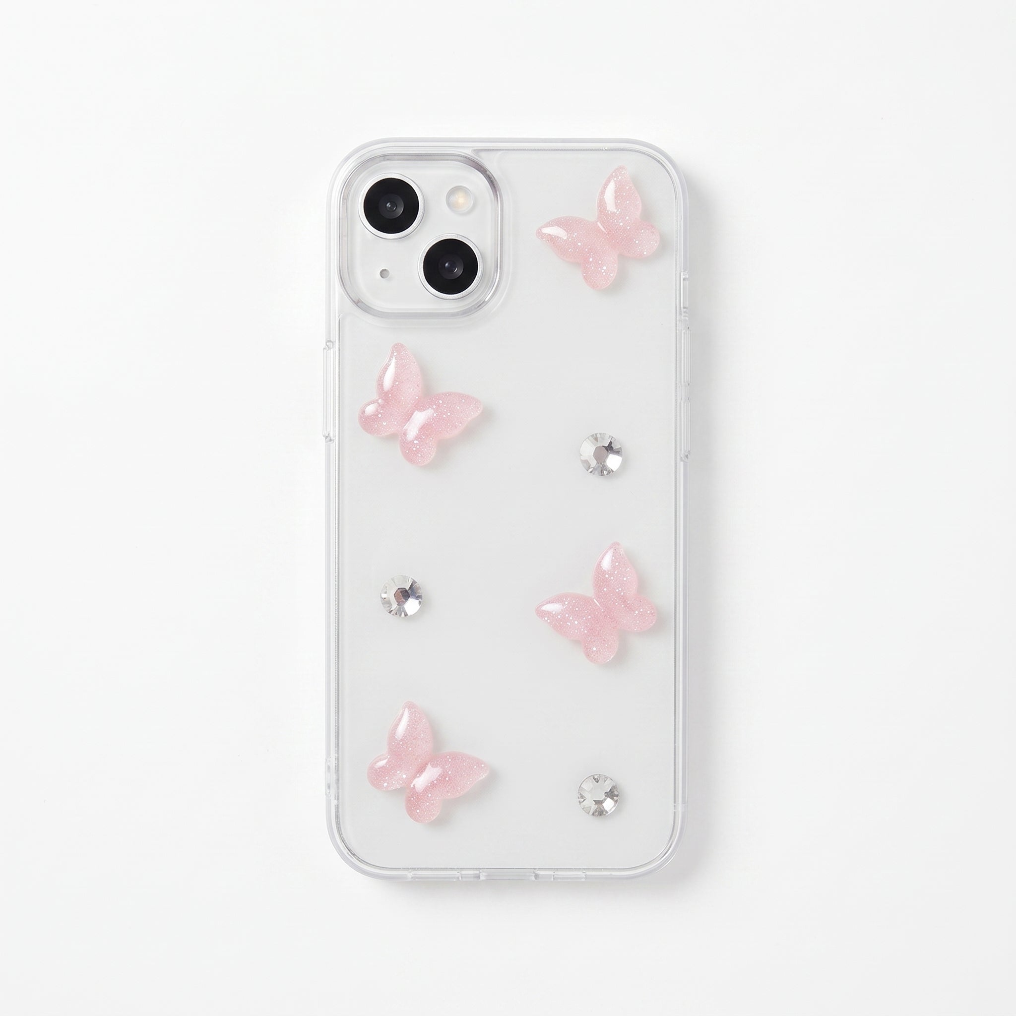 Iphone 16 Uyumlu 3D Pembe Kelebek Tasarımlı Oyuncaklı Silikon Kılıf