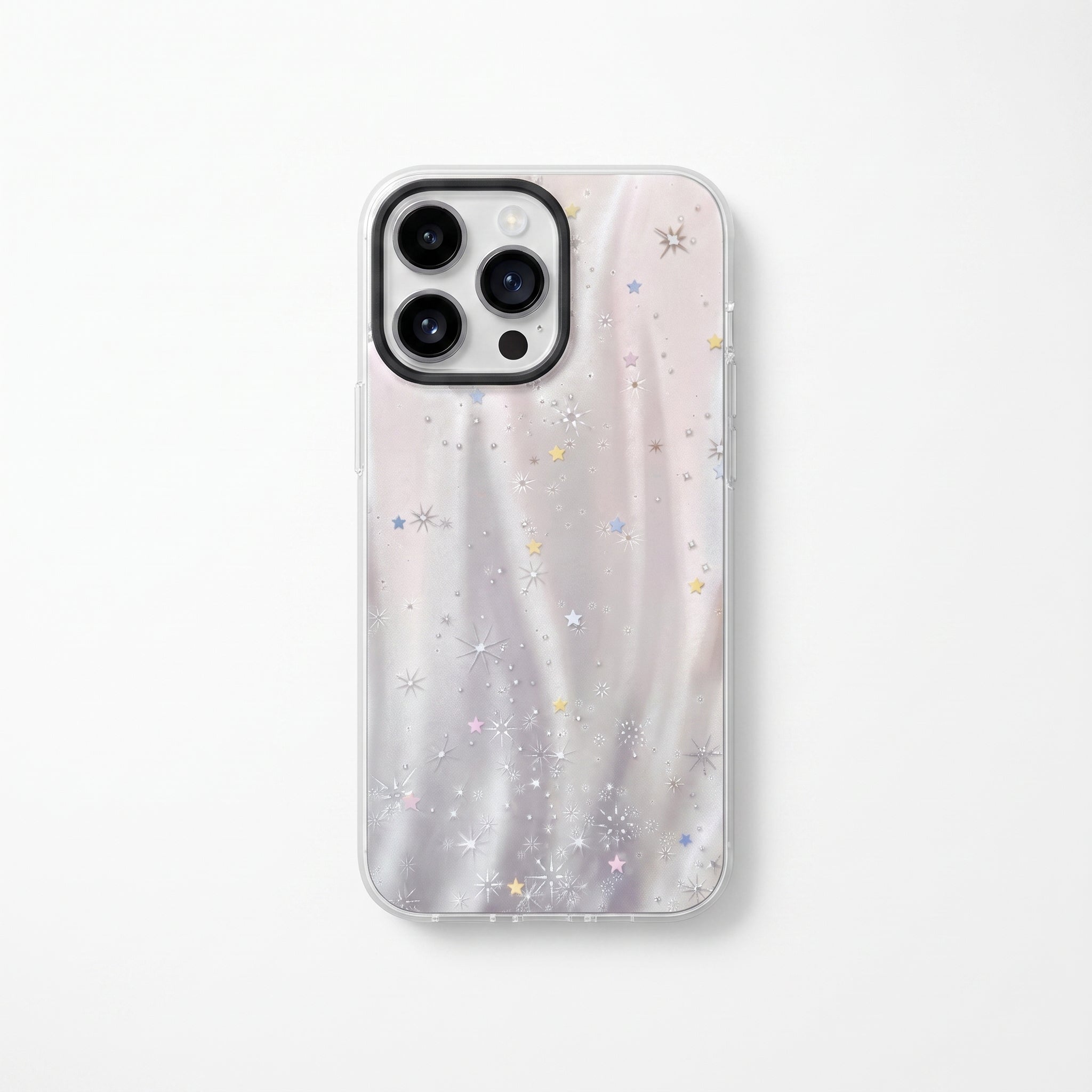 Iphone 14 Promax Uyumlu Shine Yıldız Renk Geçişli Tasarımlı Silikon Kılıf