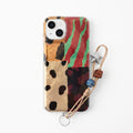 Iphone 17 Uyumlu Shine Charm Leopar Tasarımlı Oyuncaklı Esnek Silikon Kılıf