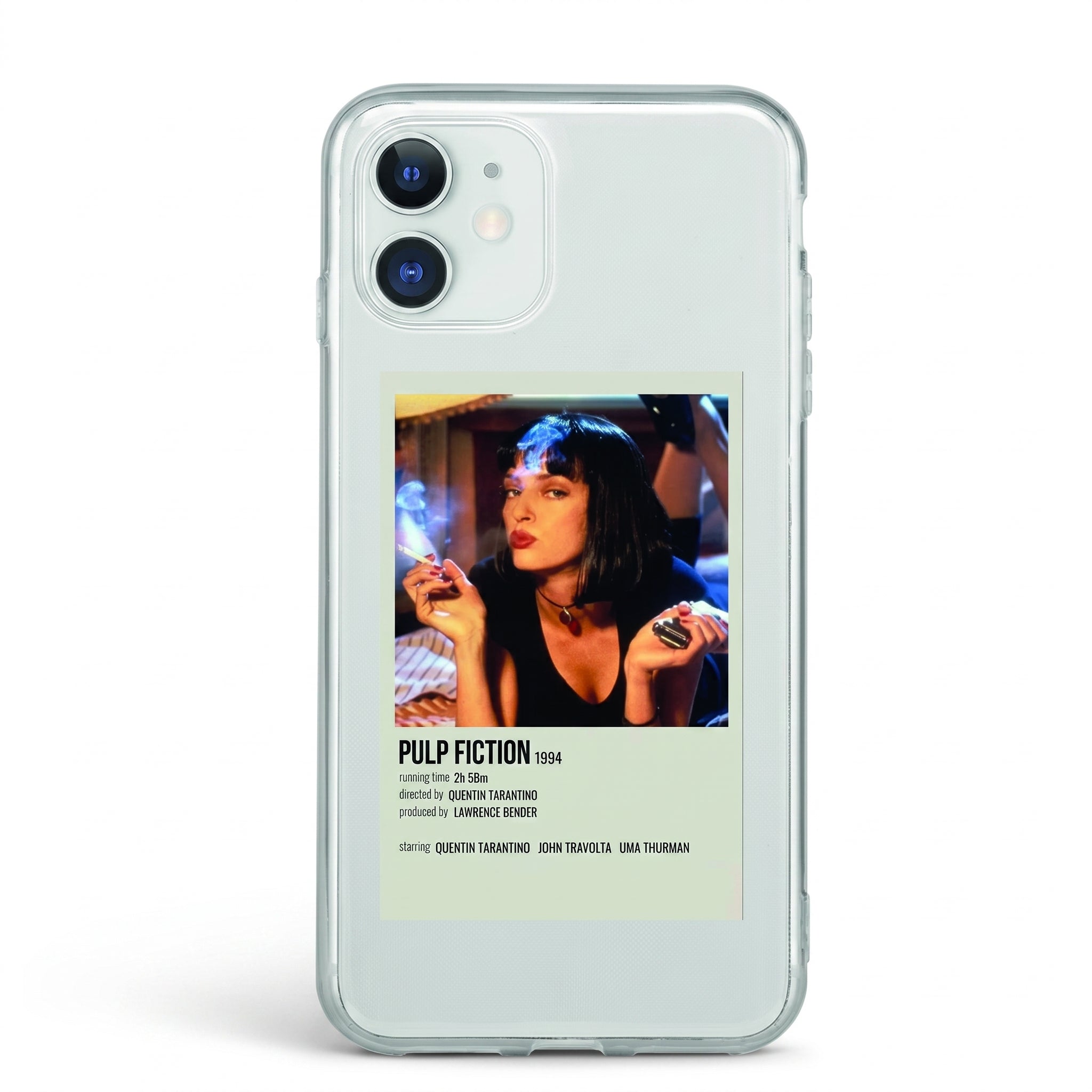 Iphone 11 Uyumlu Pulp Fiction Minimalist Poster Desenli Şeffaf Telefon Kılıfı