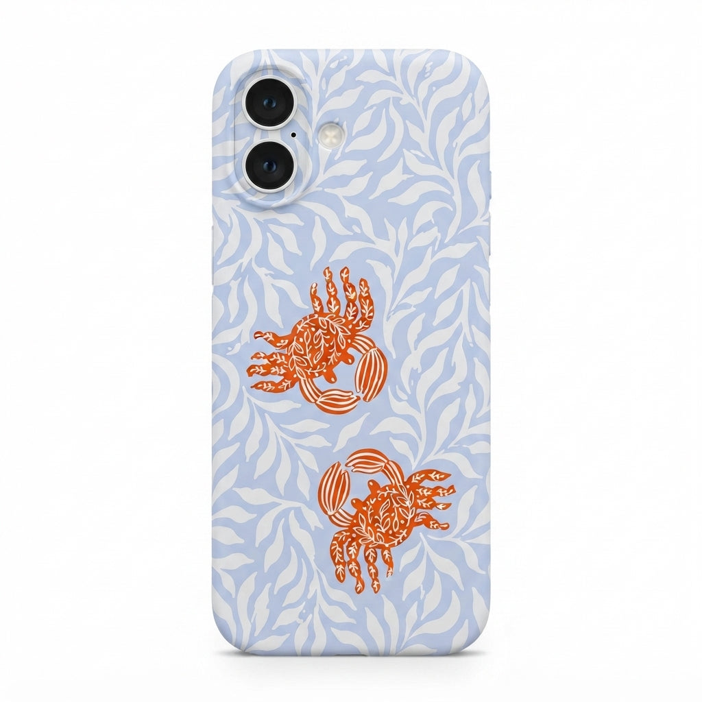 iPhone 16 Yengeç Çift Katmanlı Tam Kaplayan Baskı Parlak PROTECT Telefon Kılıfı
