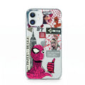 Iphone 11 Uyumlu Spiderman Desenli Şeffaf Telefon Kılıfı