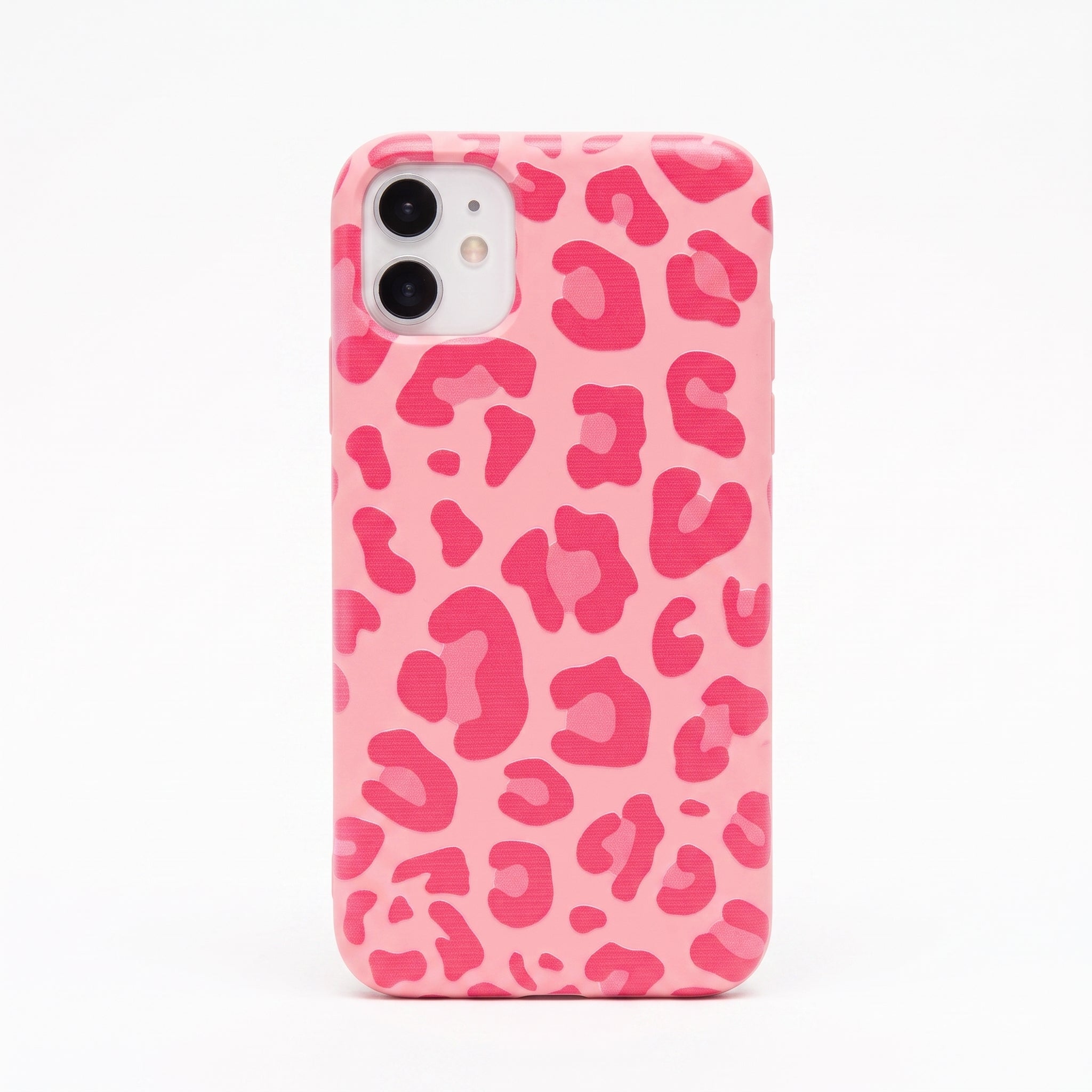 Iphone 11 Uyumlu Pembe Leopar Desenli Lansman Kılıf