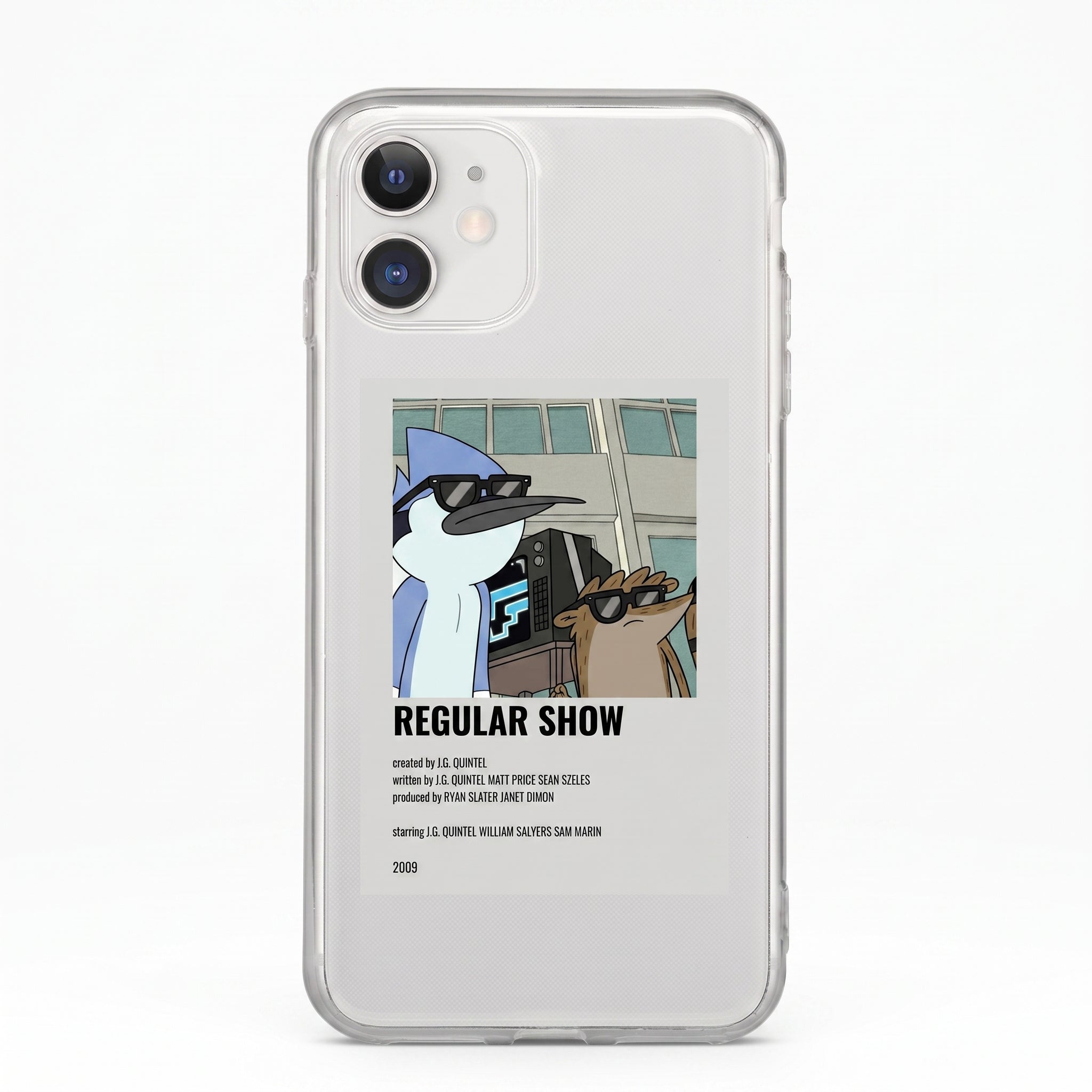 Iphone 11 Uyumlu Regular Show Mordecai ve Rigby Desenli Şeffaf Telefon Kılıfı