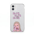 Iphone 11 Uyumlu Blah Blah Blah Mean Girls Desenli Şeffaf Telefon Kılıfı