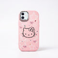 iPhone 11 Uyumlu Hello Kitty Desenli Kamera Korumalı Pembe Yumuşak Silikon Telefon Kılıfı