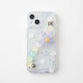 Iphone 17 Promax UyumluTutacaklı Mavi Çiçek Tasarımlı Oyuncaklı Esnek Silikon Kılıf