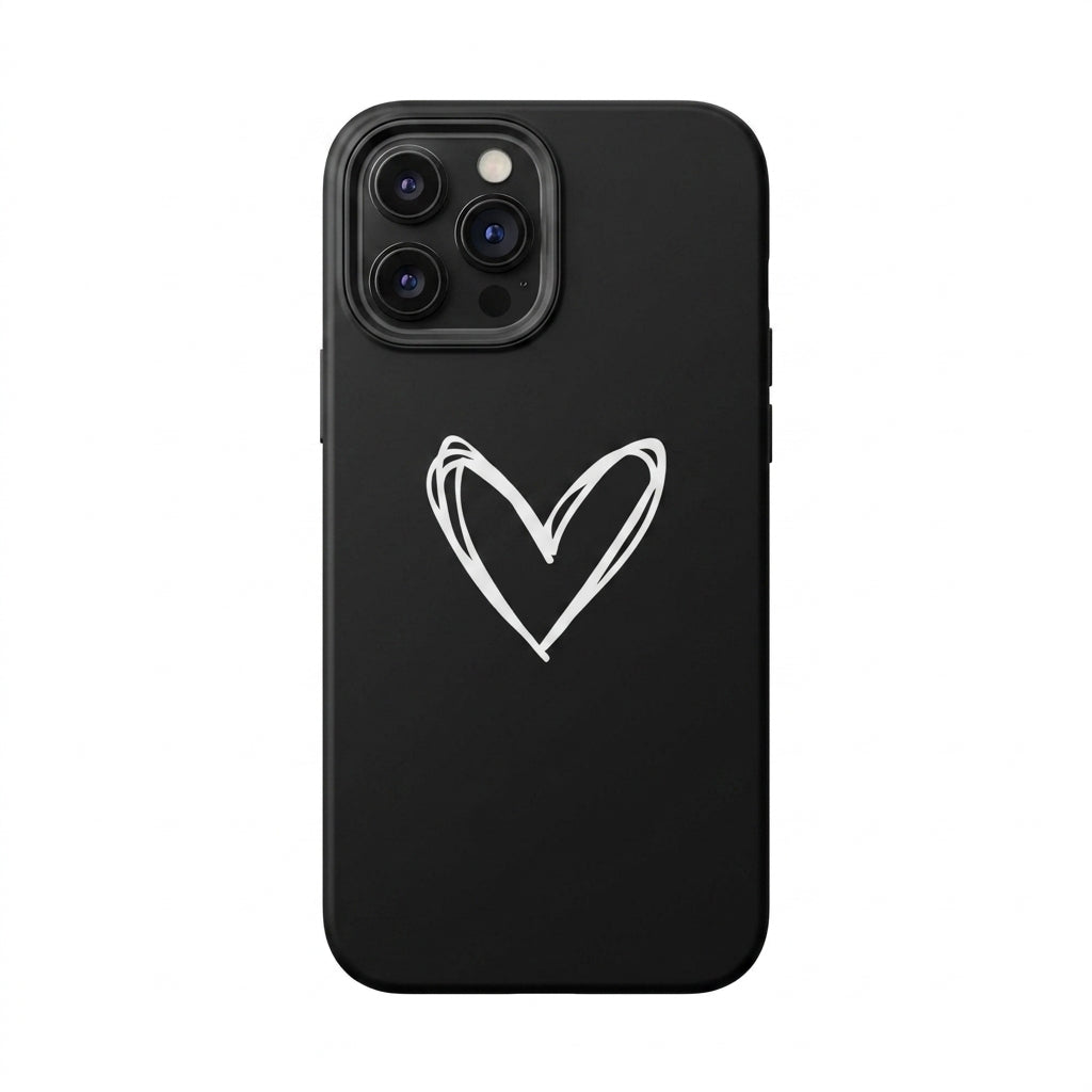 Iphone 14 Uyumlu Kalp Desenli Lansman Kılıf