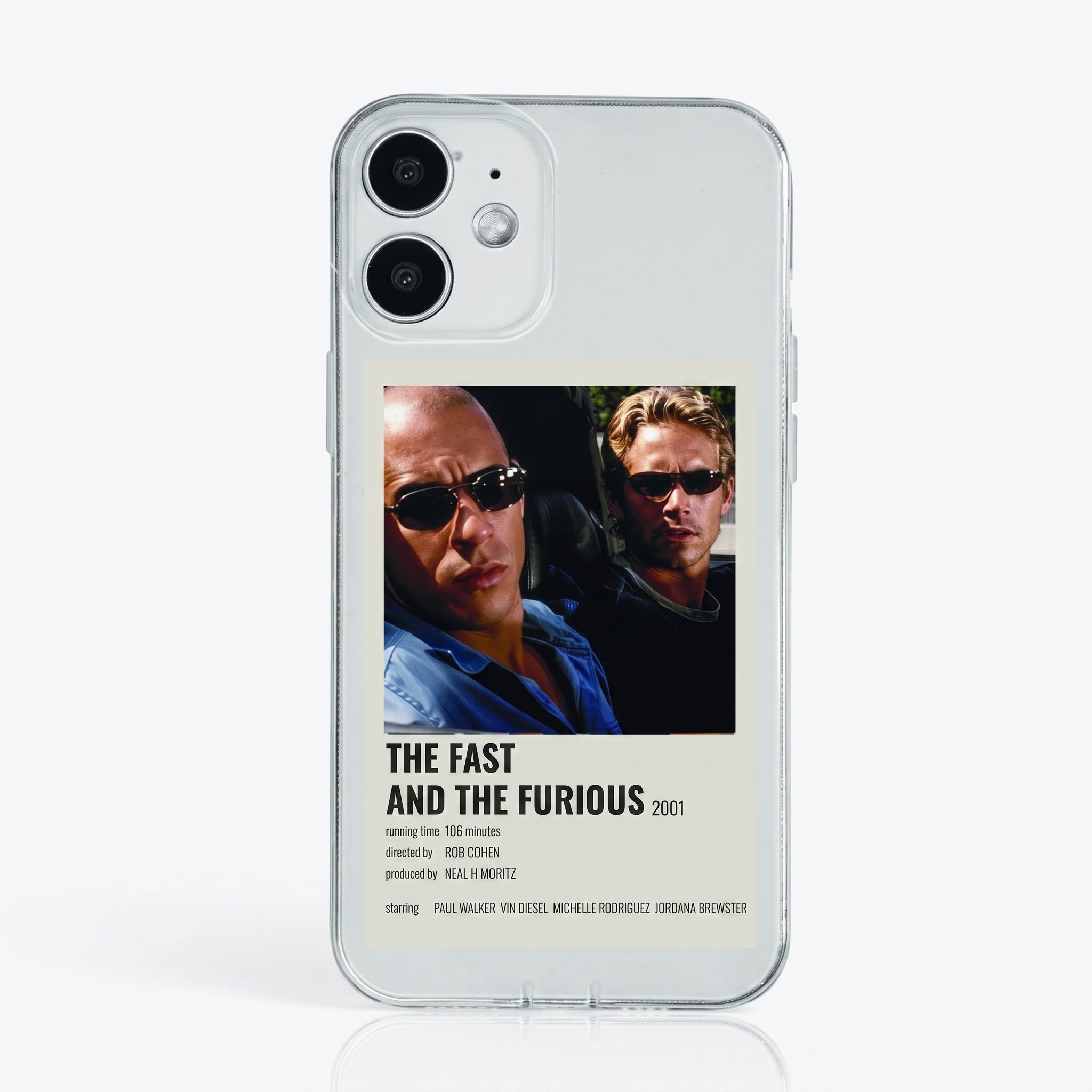 Iphone 12 Uyumlu Hızlı ve Öfkeli Minimalist Poster Desenli Şeffaf Telefon Kılıfı